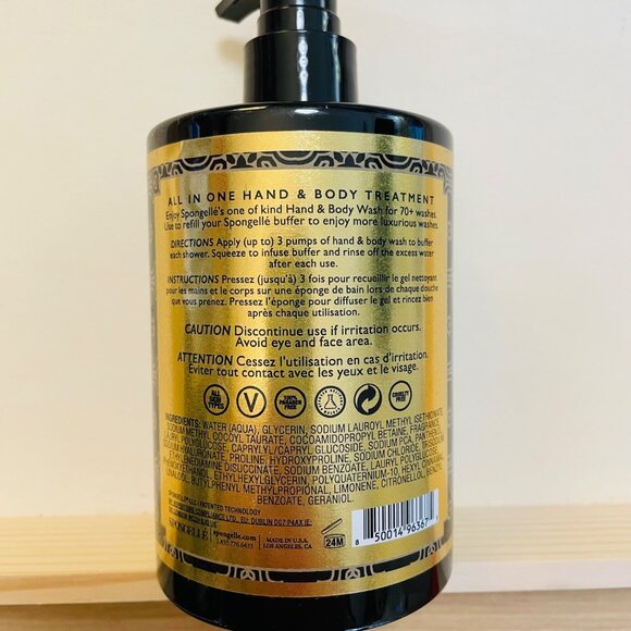 Spongelle Freesia Pear Hand and Body Wash Full Size 11 Fl Oz Pump Dispenser - Picture 3 of 7